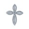925 Silver Rhodium Plated CZ Set Cross