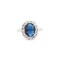 925 Silver Rhodium CZ Set Dress Ring