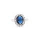 925 Silver Rhodium CZ Set Dress Ring