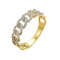 925 Siver 14ct Gold Plated CZ Set Curb Dress Ring