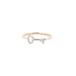 9ct Yellow 0.07ct Natural Diamond Key Ring