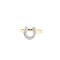 9ct Yellow 0.04ct Natural Diamond Horseshoe Ring