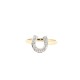 9ct Yellow 0.04ct Natural Diamond Horseshoe Ring