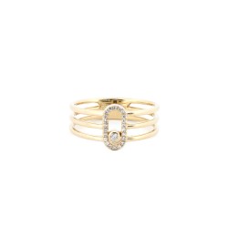 9ct Yellow 0.08ct Moving Natural Diamond Ring