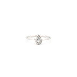 9ct White 0.11ct Natural Diamond Ring