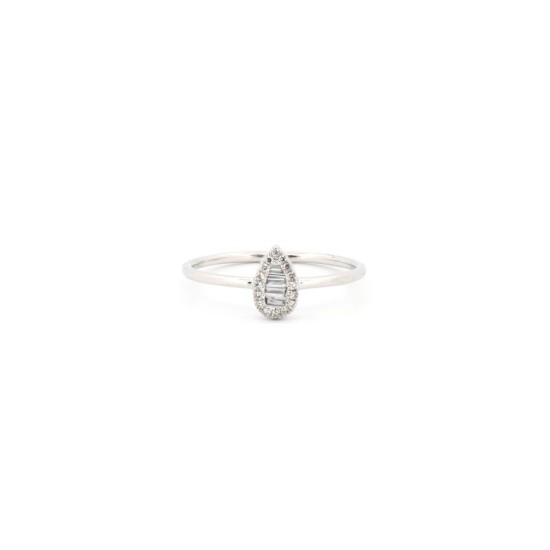 9ct White 0.11ct Natural Diamond Ring