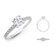 Lab 18ct White 0.17ct Diamond Semi Set Ring - Holds 0.70ct