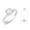 Lab 18ct White Gold 0.13ct Diamond Channel-set Wed-fit Ring Mount + 0.50ct Diamond