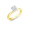 Lab 18ct Yellow Gold 70pts Round Brilliant Cut Solitaire Wed Fit Diamond Ring