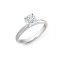 Lab 18ct White Gold 1.00ct Round Brilliant Cut Solitaire Wed Fit Diamond Ring