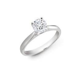 Lab Platinum 25pts Solitaire Diamond Wed-fit Ring