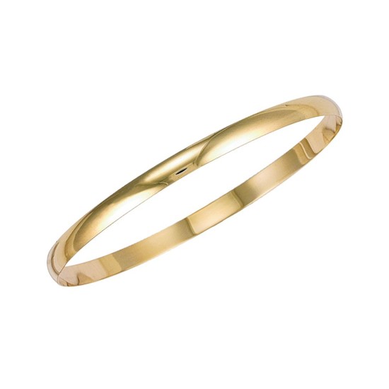 9ct Yellow Gold 5mm D-Profile Slave Bangle