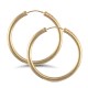 9ct yellow gold plain polished Hoop Earrings
