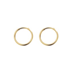 9ct yellow gold plain polished Hoop Earrings