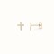 9ct Yellow Gold Cross Studs Earrings