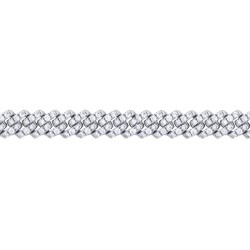 9ct White Cuban Link 2.88ct Diamond Set Bracelet