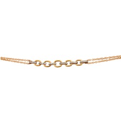 9ct Yellow 0.10ct Diamond Links Bracelet