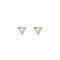 9ct Yellow Gold 0.06ct Diamond Triangle Earrings