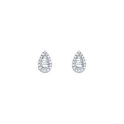 9ct White Gold 0.21ct Diamond Earrings