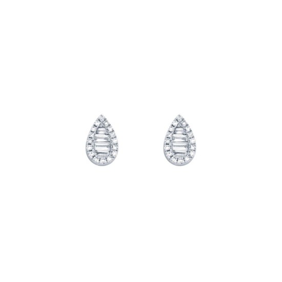9ct White Gold 0.21ct Diamond Earrings