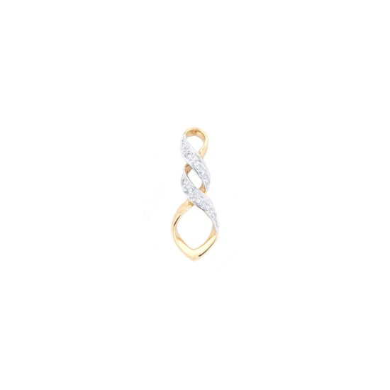 9ct Yellow Gold 0.10ct Diamond Drop Earrings