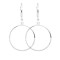 9ct White Gold 0.23ct Diamond Drop Circle Earrings