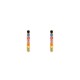 9ct Yellow Gold 0.34ct Rainbow Saph Bar Earrings