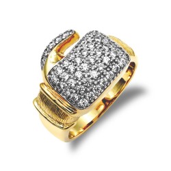 925 Silver Gold Plated Boxing Glove Ring