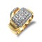925 Silver Gold Plated Boxing Glove Ring