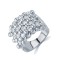 925 Silver CZ Set Keeper Ring