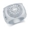 925 Silver CZ Set Watch Bracelet Ring