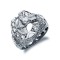 925 Silver CZ Set Horseshoe Ring