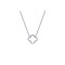 925 Silver Rhodium Plated CZ Set Clover Necklace