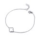 925 Silver Rhodium Plated CZ Set Clover Bracelet