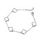 925 Silver Rhodium Plated CZ Set Clover Bracelet