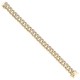 9ct Yellow Gold CZ Set Cuban Bracelet