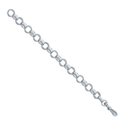 925 Silver Polished Belcher Bracelet