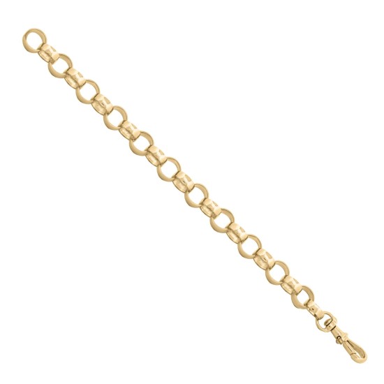 925 Silver Gold Plated Polished Belcher Bracelet