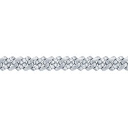 9ct White Cuban Link 1.43ct Diamond Set Bracelet