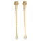 9ct Yellow Gold CZ Set Drop Chain Earrings