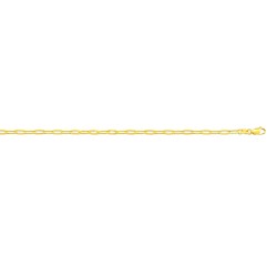 9ct Yellow Gold Hollow Paperclip 2.7mm Chain