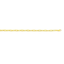 9ct Yellow Gold Hollow Paperclip 3.6mm Chain