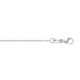 9ct White Gold Rolo 1.3mm Chain 16-18 Inch Extender