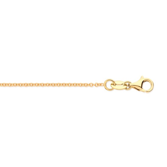 9ct Yellow Gold Rolo 1.1mm Chain 16-18 Inch Extender