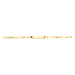 9ct Yellow Gold Curb ID Bracelet