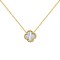 925 Silver 14ct gold Plated Single Clover Necklace MOP White Colour