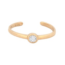 9ct Yellow CZ set toe ring