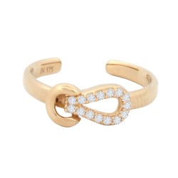 9ct Yellow CZ set toe ring