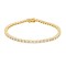 9ct Yellow Gold 4.00ct Claw Set Natural Diamond Line Bracelet