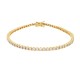 18ct Yellow Gold 3.00ct Claw Set Natural Diamond Line Bracelet